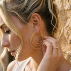Boucles d'Oreilles ORIANA Dorées