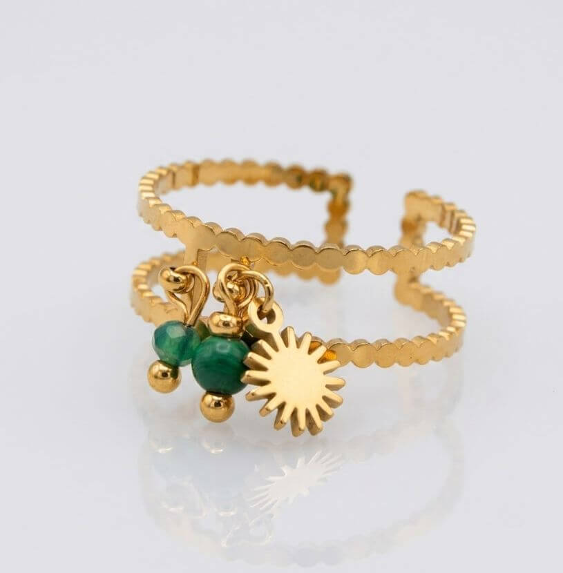 Bague CELESTE - Malachite
