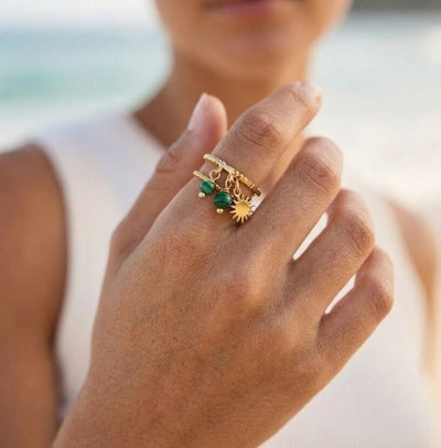 Bague CELESTE - Malachite
