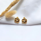 Boucles NOÉMI dorées sur tissu avec herbes de pampa — puce nœud tressé doré M-ily Glow Up
