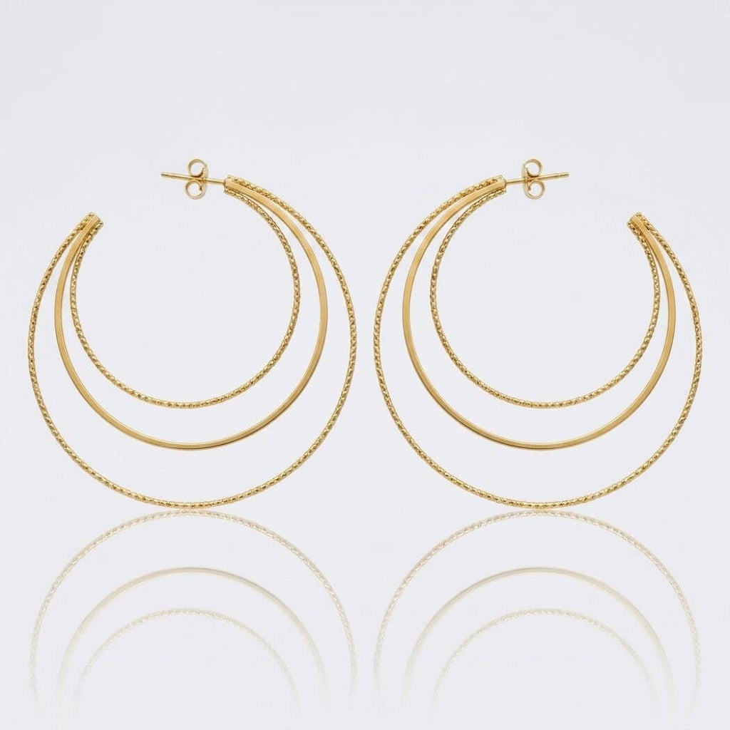 Boucles d'Oreilles ORIANA Dorées