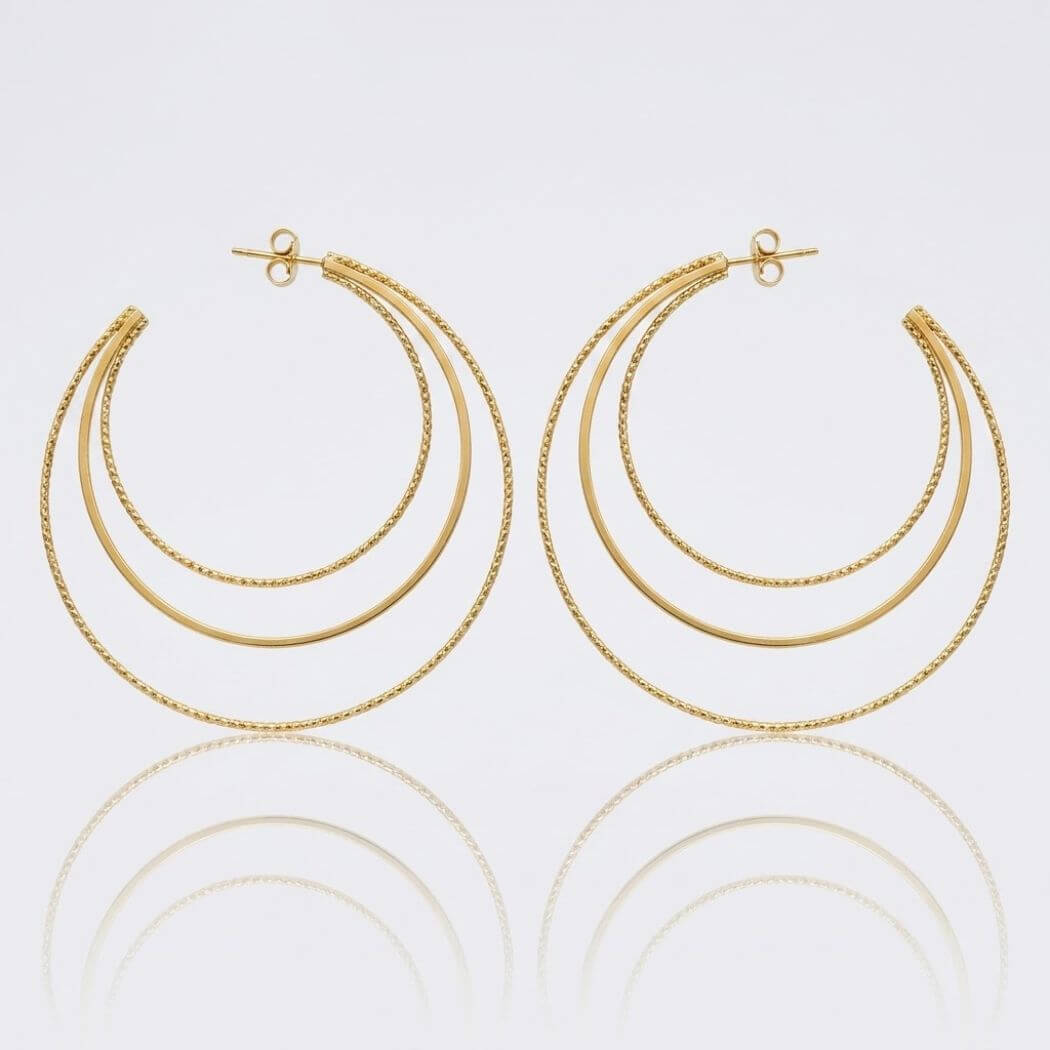 Boucles d'Oreilles ORIANA Dorées