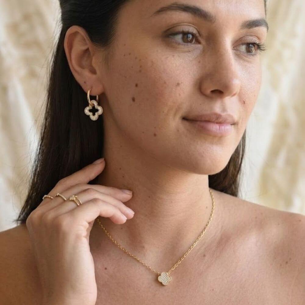 Boucles d'Oreilles FLORINE Dorées