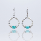 Boucles - GIA Howlite et Amazonite