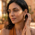 Boucles d'Oreilles INÈS Rose Dorées
