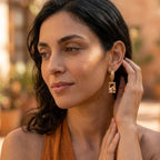 Boucles d'Oreilles INÈS Rose Dorées