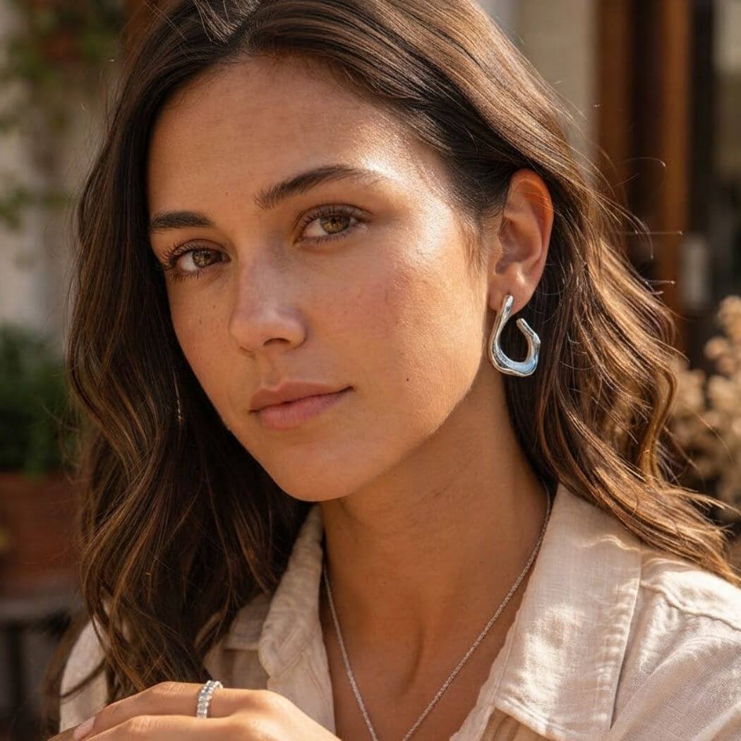 Boucles d'Oreilles LOLA Argentées
