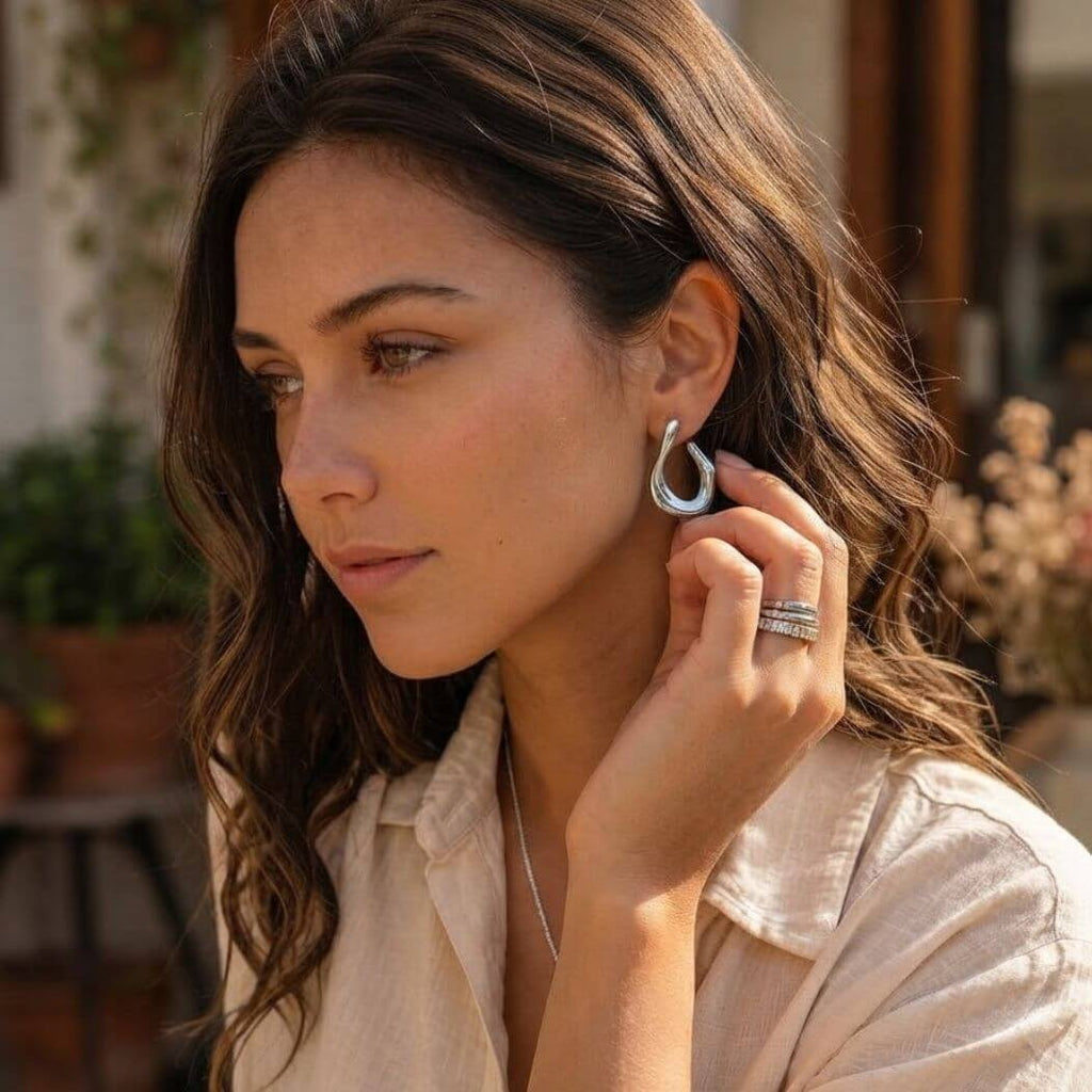 Boucles d'Oreilles LOLA Argentées