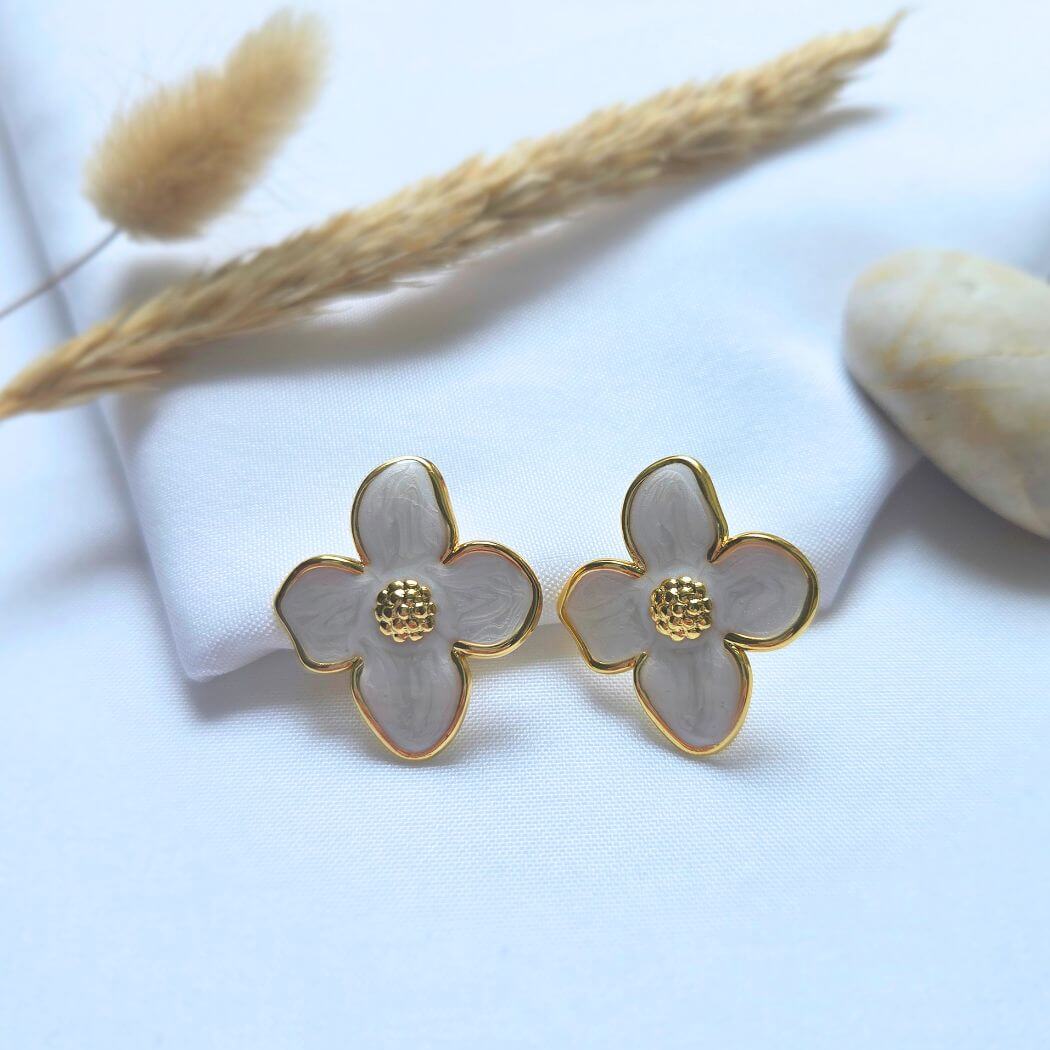 Boucles d'Oreilles MAGNOLIA Dorées