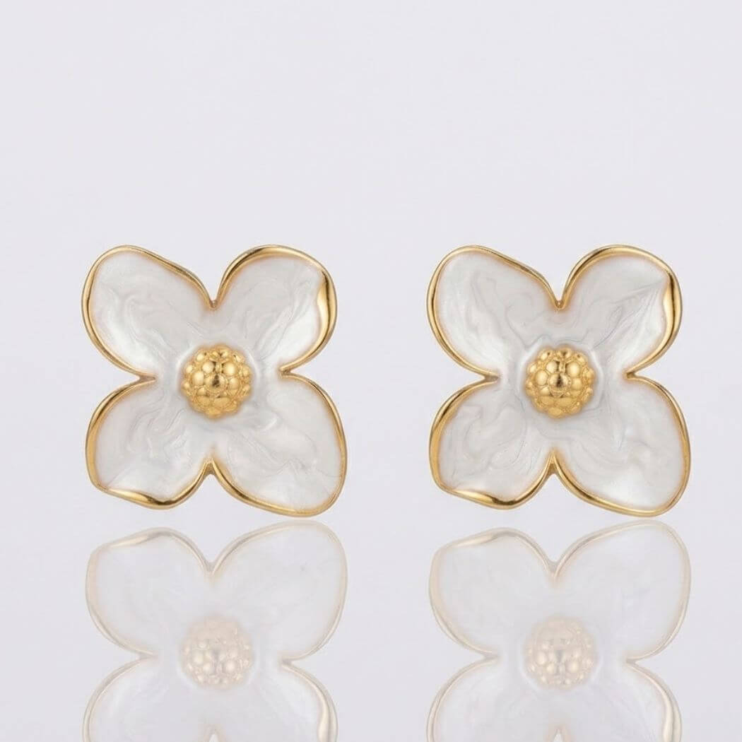 Boucles d'Oreilles MAGNOLIA Dorées