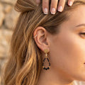 Boucles d'Oreilles Olivia - Onyx