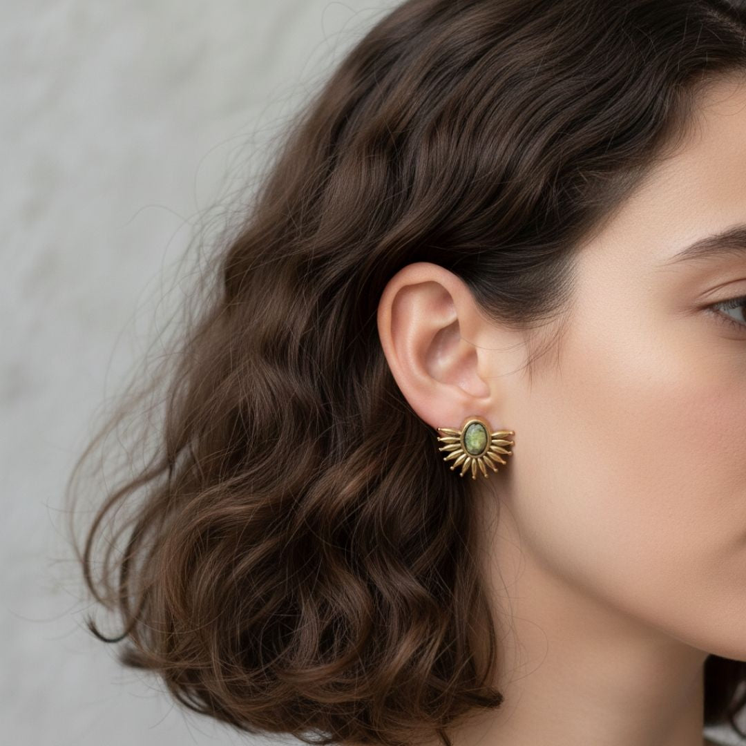 Boucles d'Oreilles AURORA Turquoise Africaine