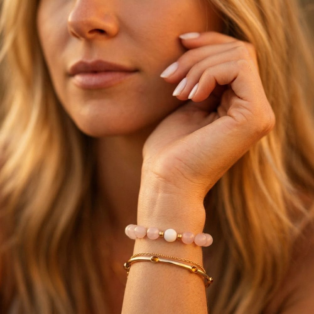 Bracelet - TINA - Quartz Rose