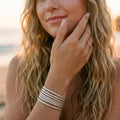 Bracelet - Jonc bouddhiste fin argenté