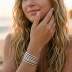 Bracelet - Jonc bouddhiste fin argenté