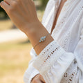 Bracelet Julia - Howlite et Aigue Marine