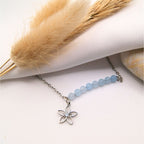 Bracelet pierre aigue marine et acier inoxydable M-ily Glow Up