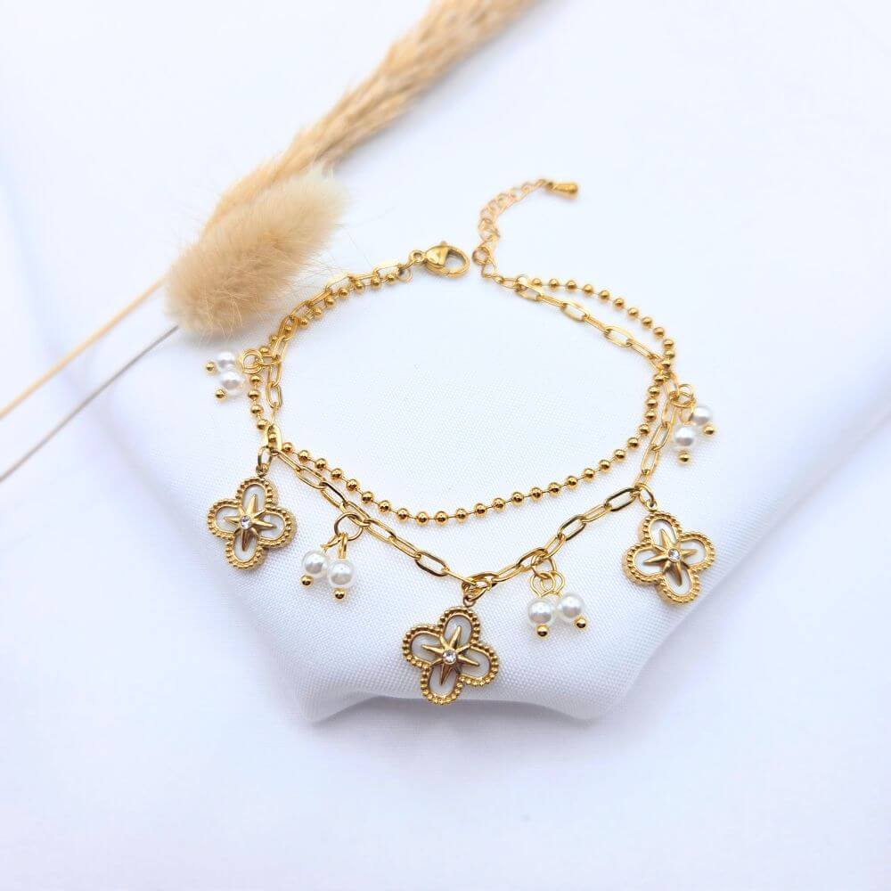 Bracelet Double Tour Céleste Doré