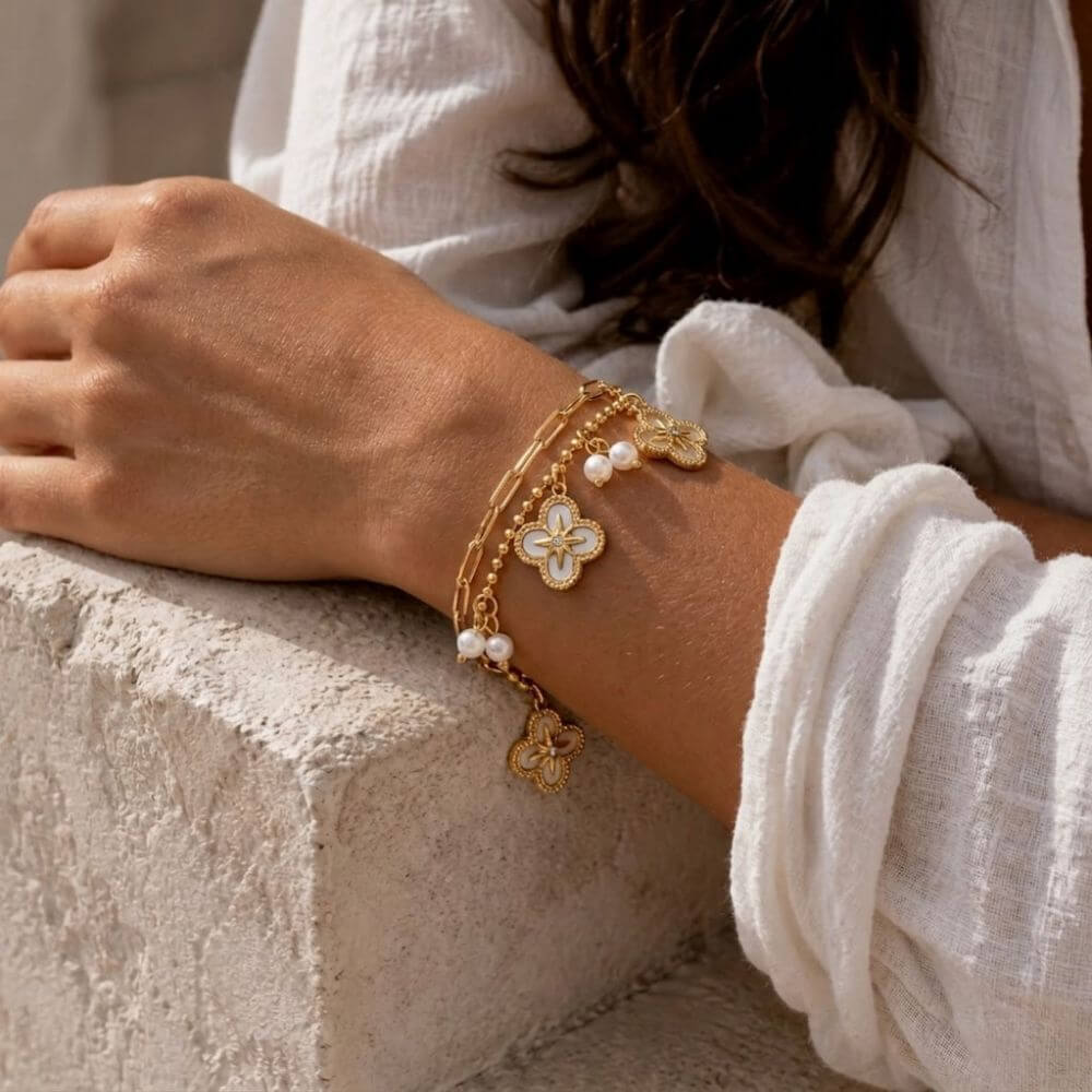 Bracelet Double Tour Céleste Doré