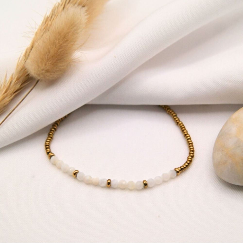 Bracelet - GALANTHUS Jade blanche