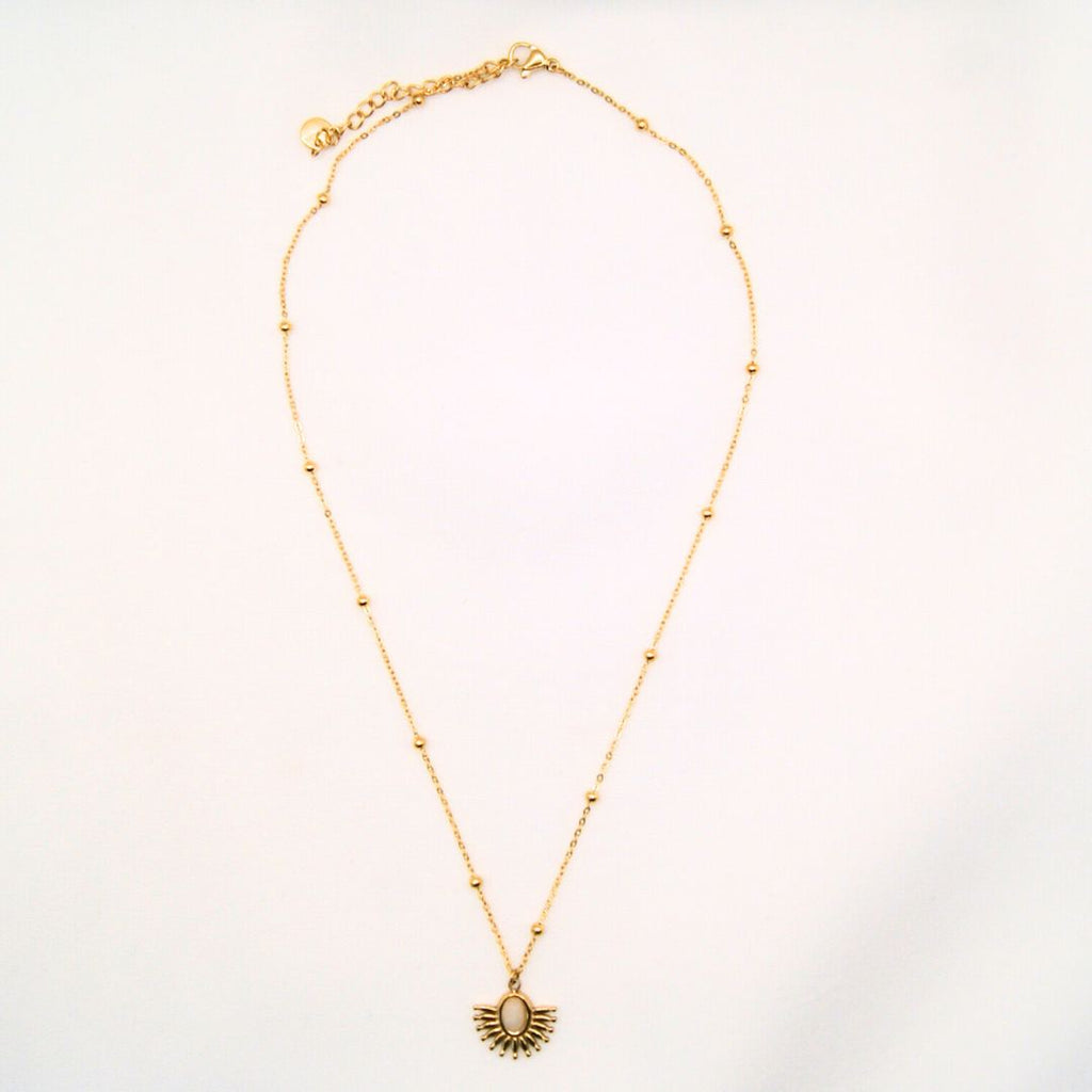 Collier AURORA - Jade Blanche
