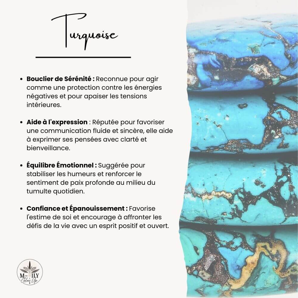 fiche d'informations bienfaits et vertus pierre de turquoise