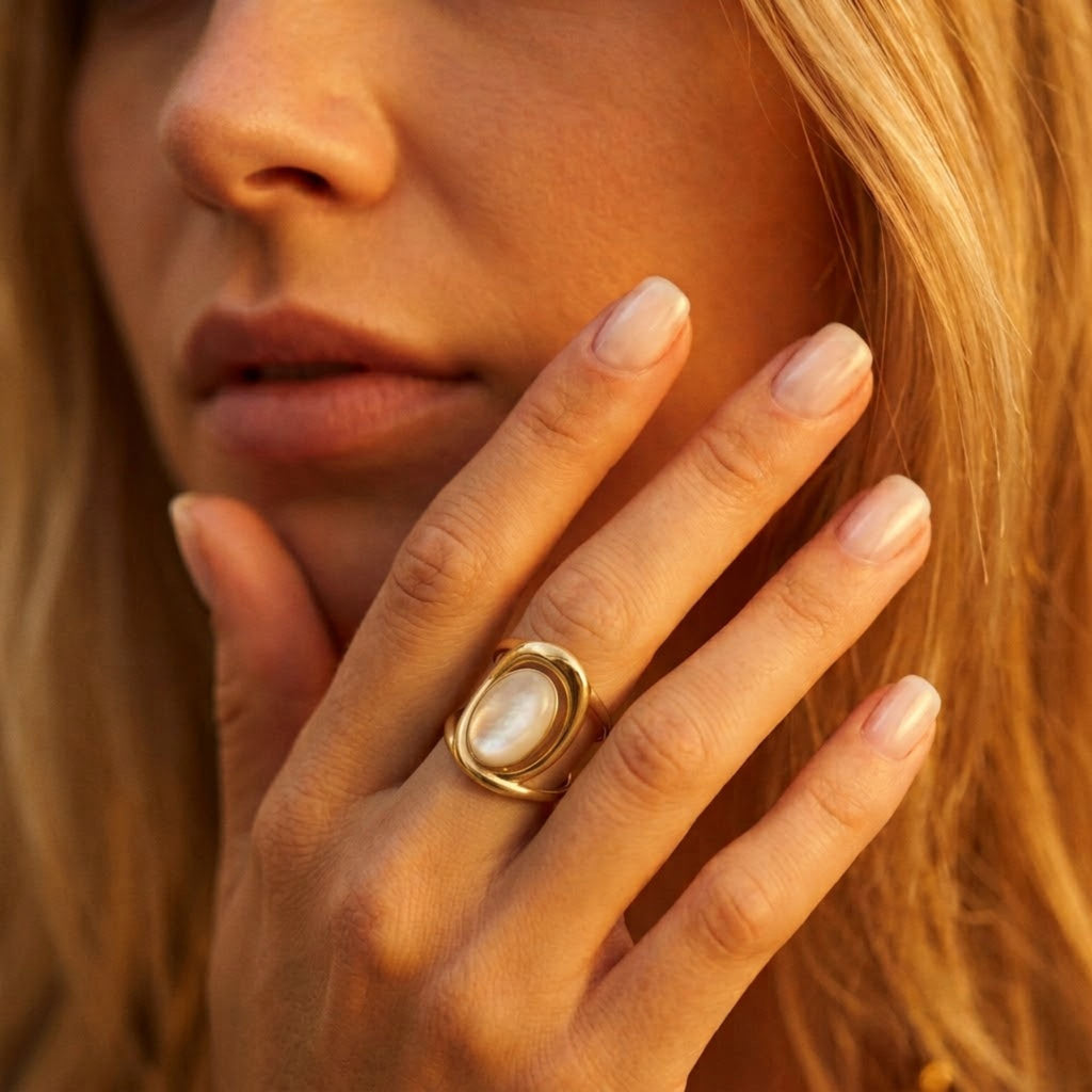 Bague - Stella Jade Blanche