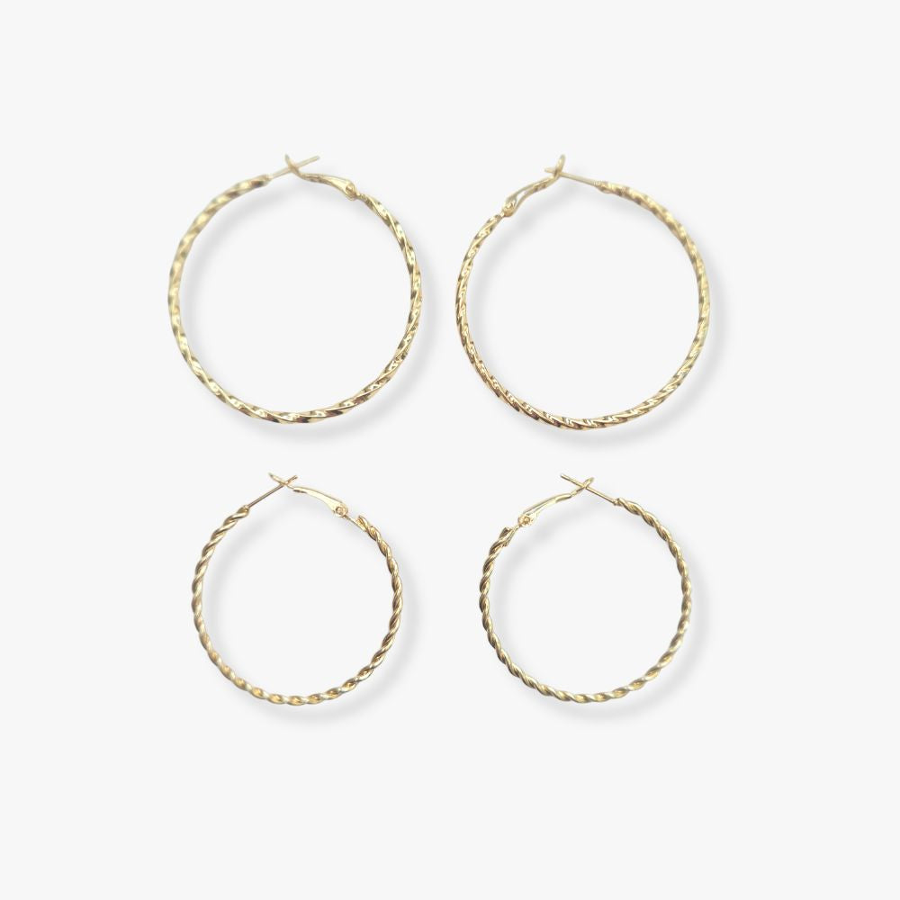 Boucles d'Oreilles CRÉOLINE Dorées