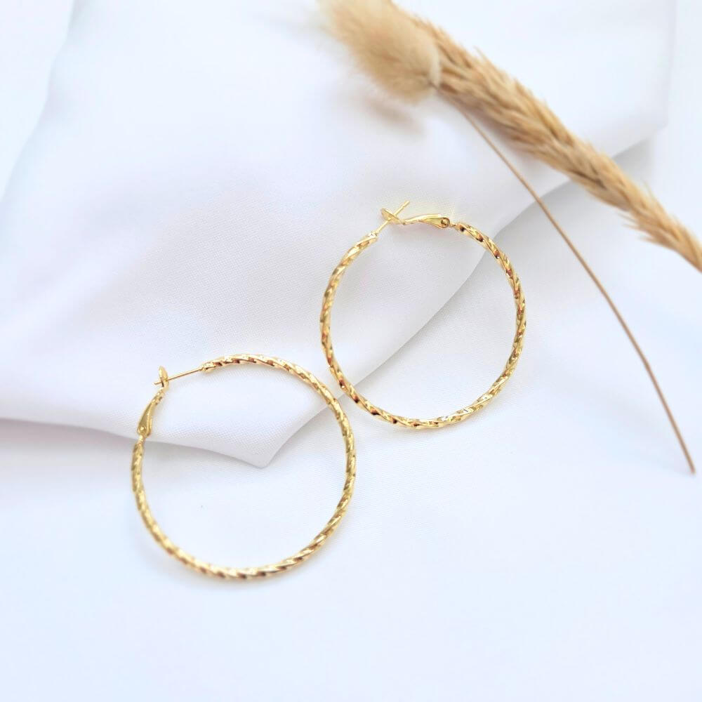 Boucles d'Oreilles CRÉOLINE Dorées