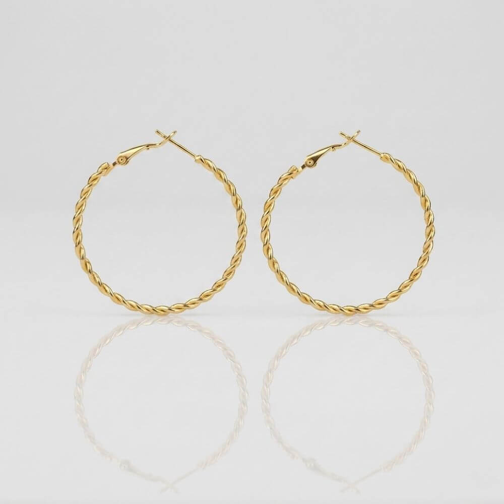 Boucles d'Oreilles CRÉOLINE Dorées