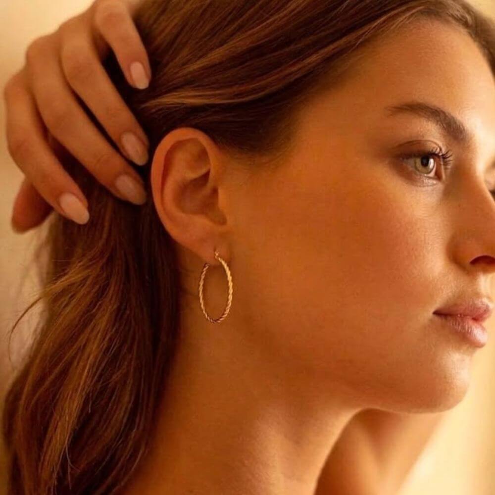 Boucles d'Oreilles CRÉOLINE Dorées