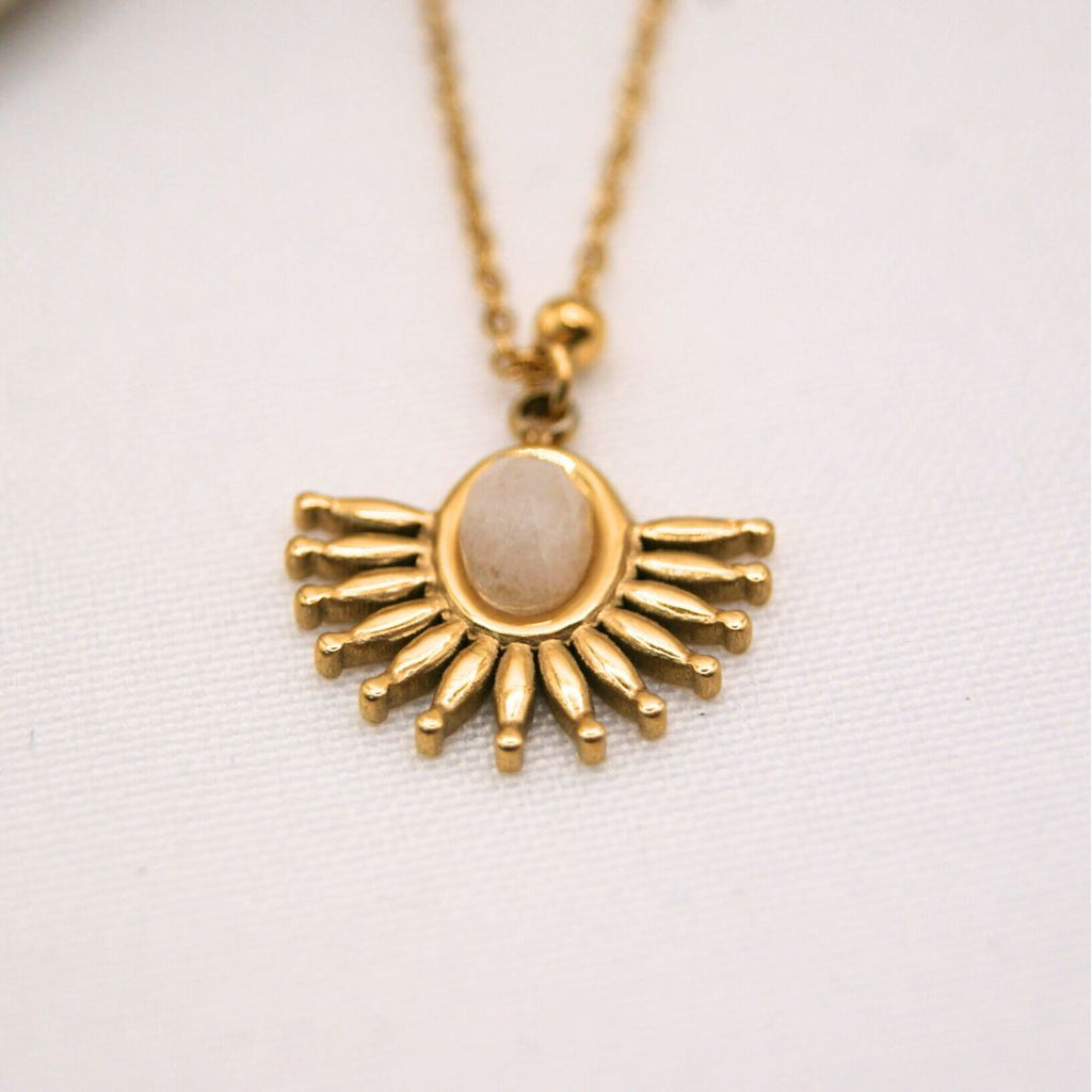 Collier AURORA - Jade Blanche