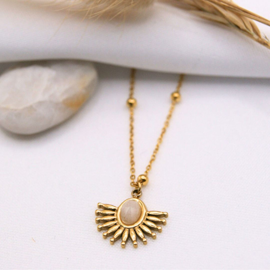 Collier AURORA - Jade Blanche