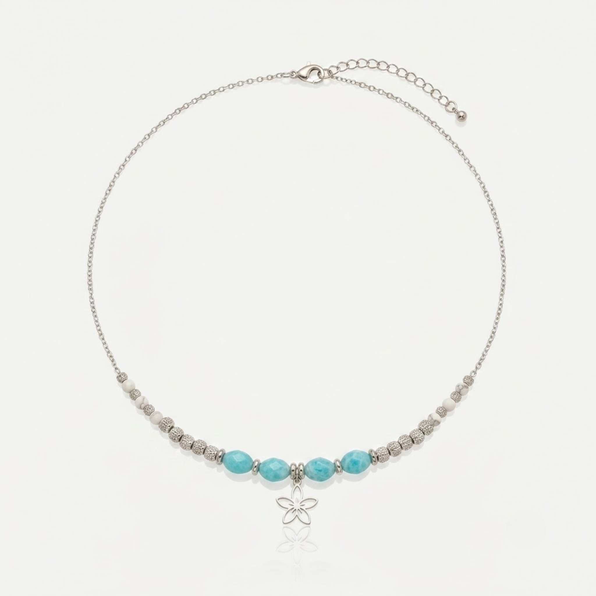 Collier - GIA Amazonite et Howlite