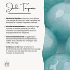 fiche d'informations bienfaits et vertus pierre de jade turquoise
