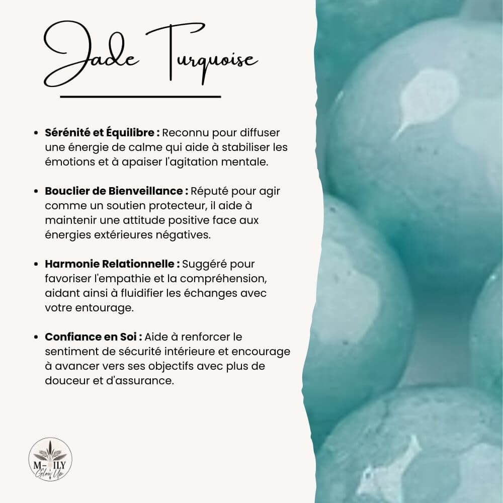 fiche d'informations bienfaits et vertus pierre de jade turquoise